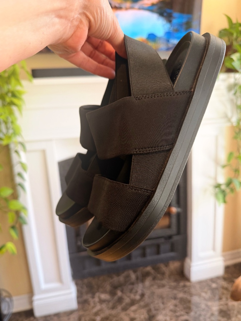 Aerosoles slingback sandals, black size 8